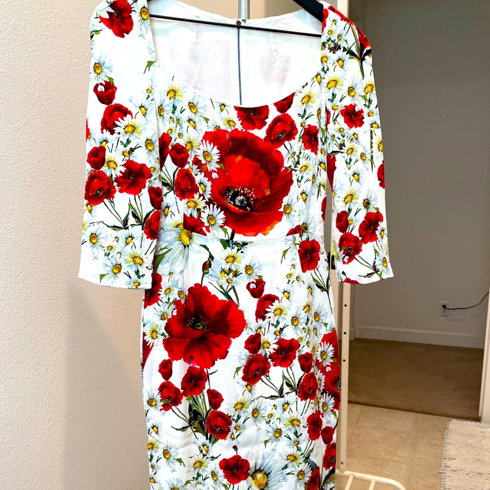 COPY - D&G brand new poppy flowers dress